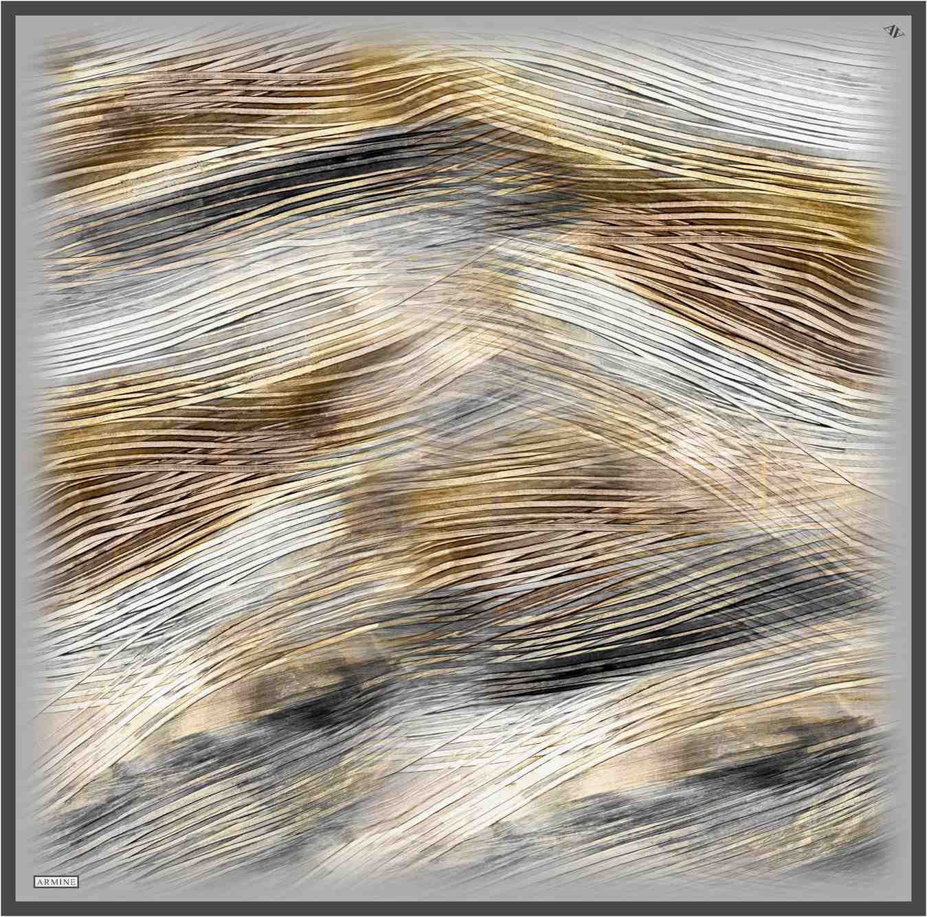Armine Aquarius Abstract Silk Scarf #84 Silk Scarves Armine