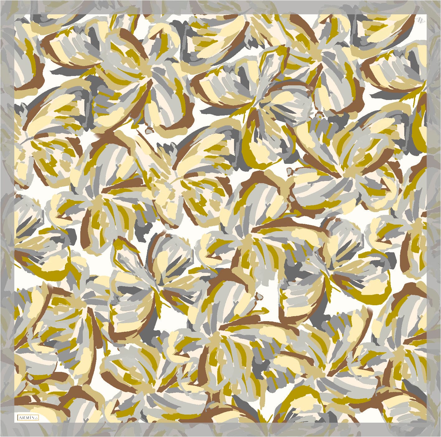 Armine Asher Floral Silk Scarf #36 Silk Scarves Armine