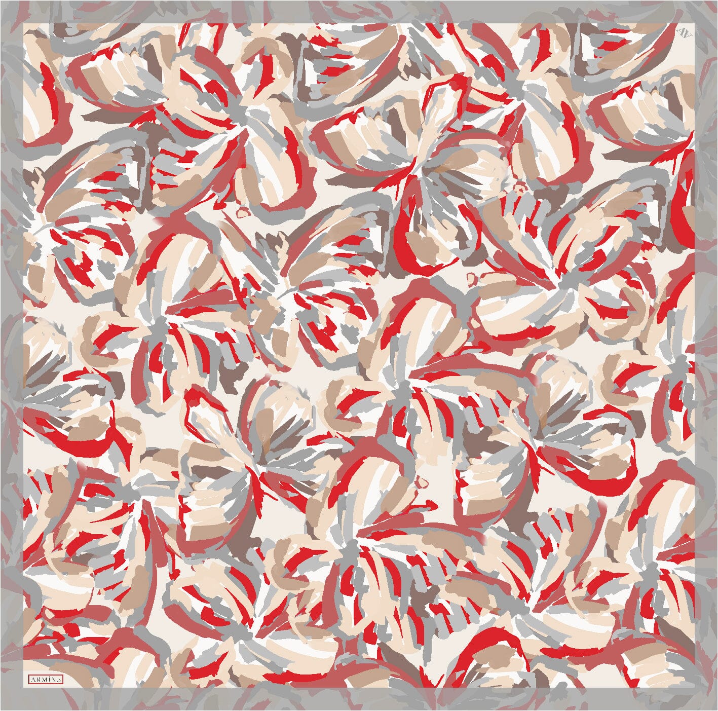 Armine Asher Floral Silk Scarf #5 Silk Scarves Armine