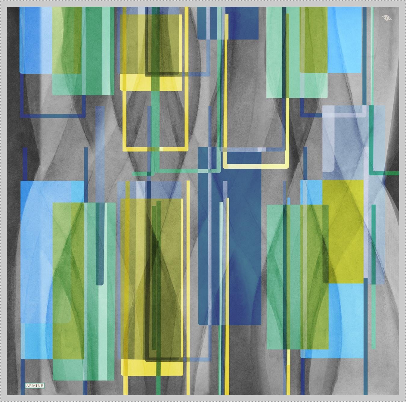Armine Gemini Abstract Silk Scarf