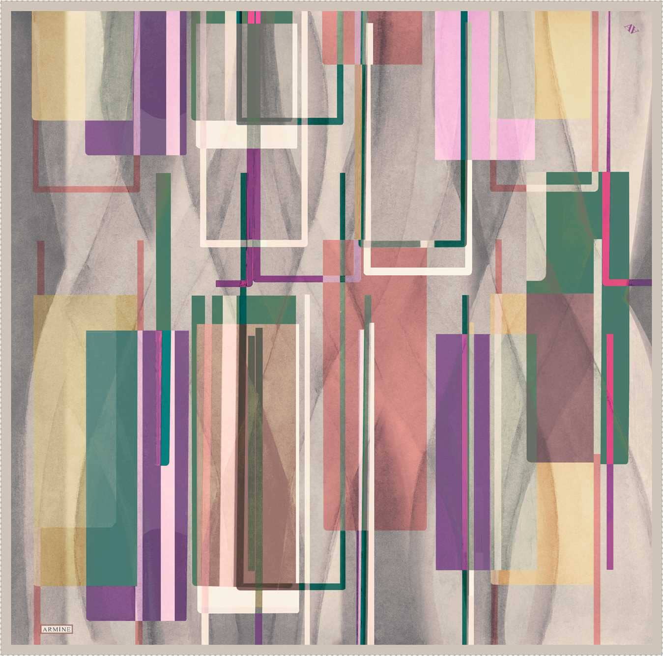 Armine Gemini Abstract Silk Scarf