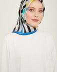 Armine Geometric Silk Scarf