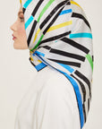 Armine Geometric Silk Scarf