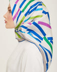 Armine Geometric Silk Scarf