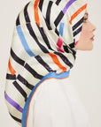 Armine Geometric Silk Scarf