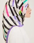 Armine Geometric Silk Scarf