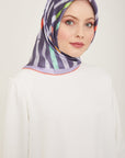 Armine Geometric Silk Scarf