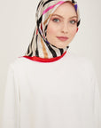 Armine Geometric Silk Scarf