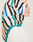 Armine Geometric Silk Scarf