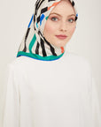 Armine Geometric Silk Scarf