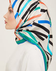Armine Geometric Silk Scarf