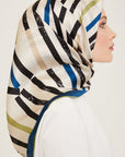 Armine Geometric Silk Scarf