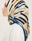 Armine Geometric Silk Scarf