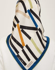 Armine Geometric Silk Scarf