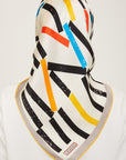 Armine Geometric Silk Scarf