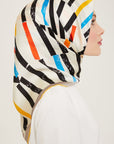 Armine Geometric Silk Scarf