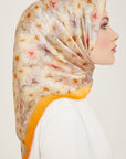Armine Hydrangea Print Silk Scarf