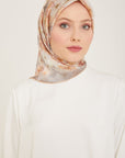 Armine Hydrangea Print Silk Scarf