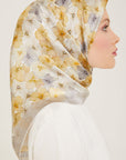 Armine Hydrangea Print Silk Scarf