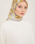 Armine Hydrangea Print Silk Scarf