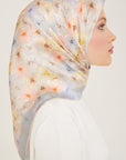 Armine Hydrangea Print Silk Scarf
