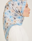 Armine Hydrangea Print Silk Scarf