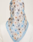 Armine Hydrangea Print Silk Scarf