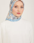 Armine Hydrangea Print Silk Scarf