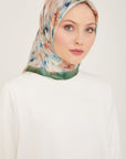 Armine Hydrangea Print Silk Scarf