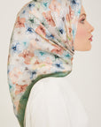 Armine Hydrangea Print Silk Scarf