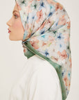 Armine Hydrangea Print Silk Scarf