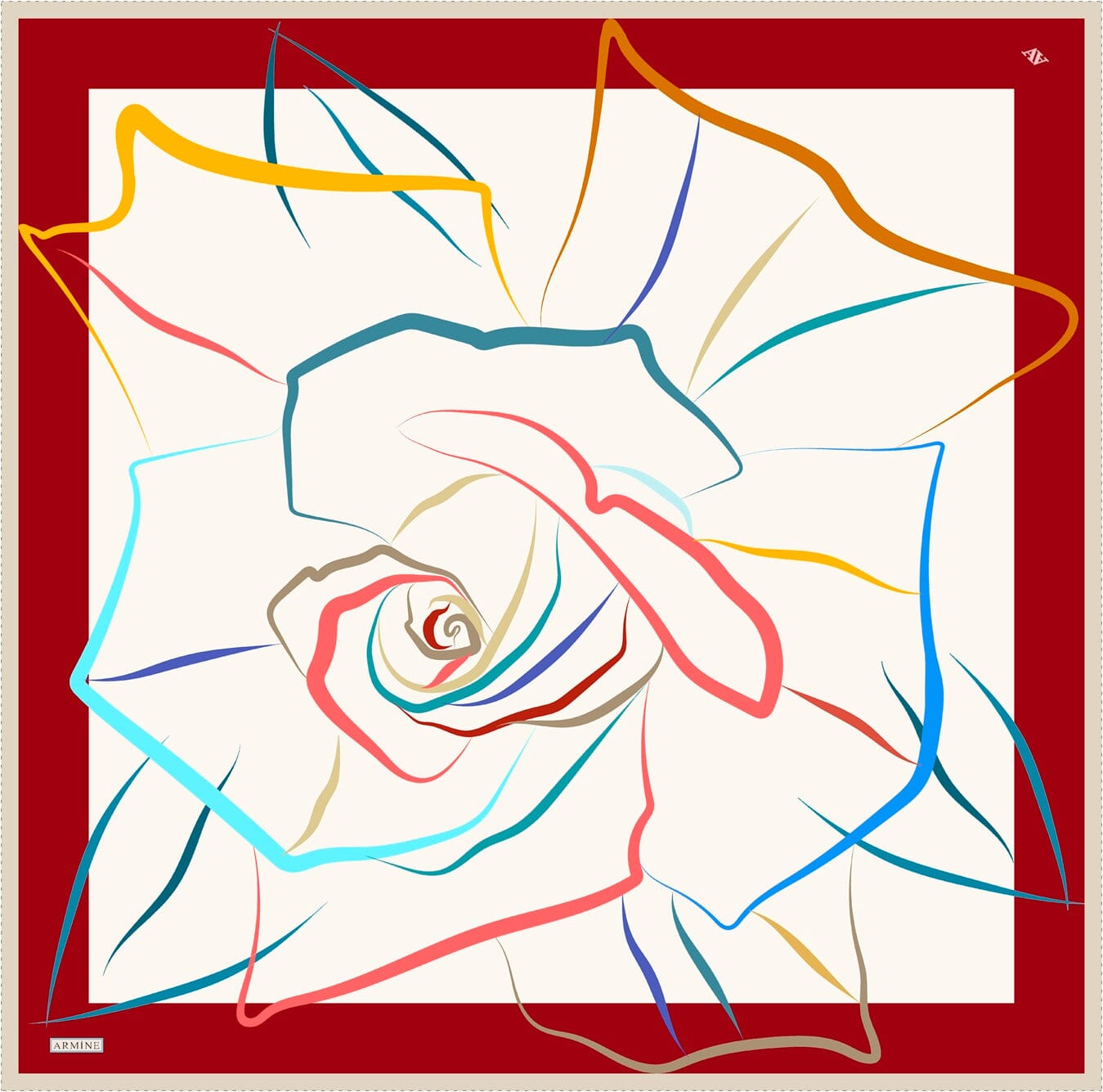Armine Lotti Abstract Silk Scarf