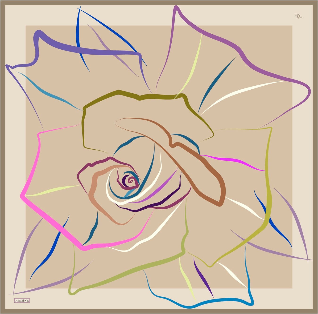 Armine Lotti Abstract Silk Scarf