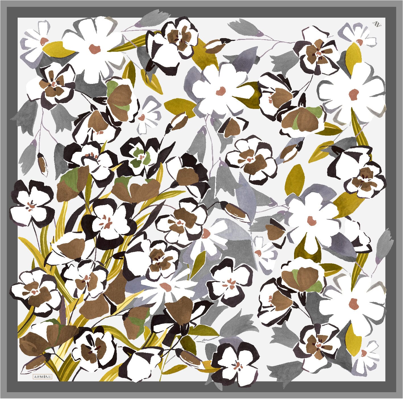 Armine Savannah Floral Silk Scarf