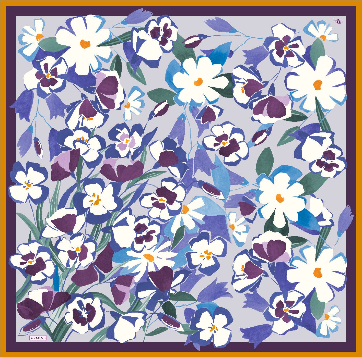 Armine Savannah Floral Silk Scarf