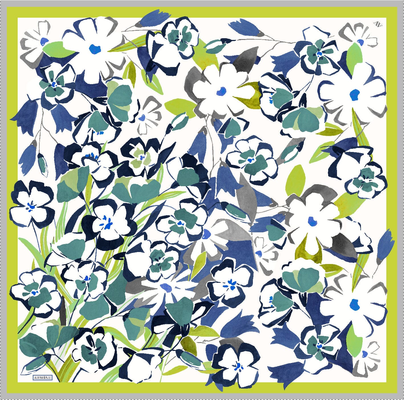 Armine Savannah Floral Silk Scarf