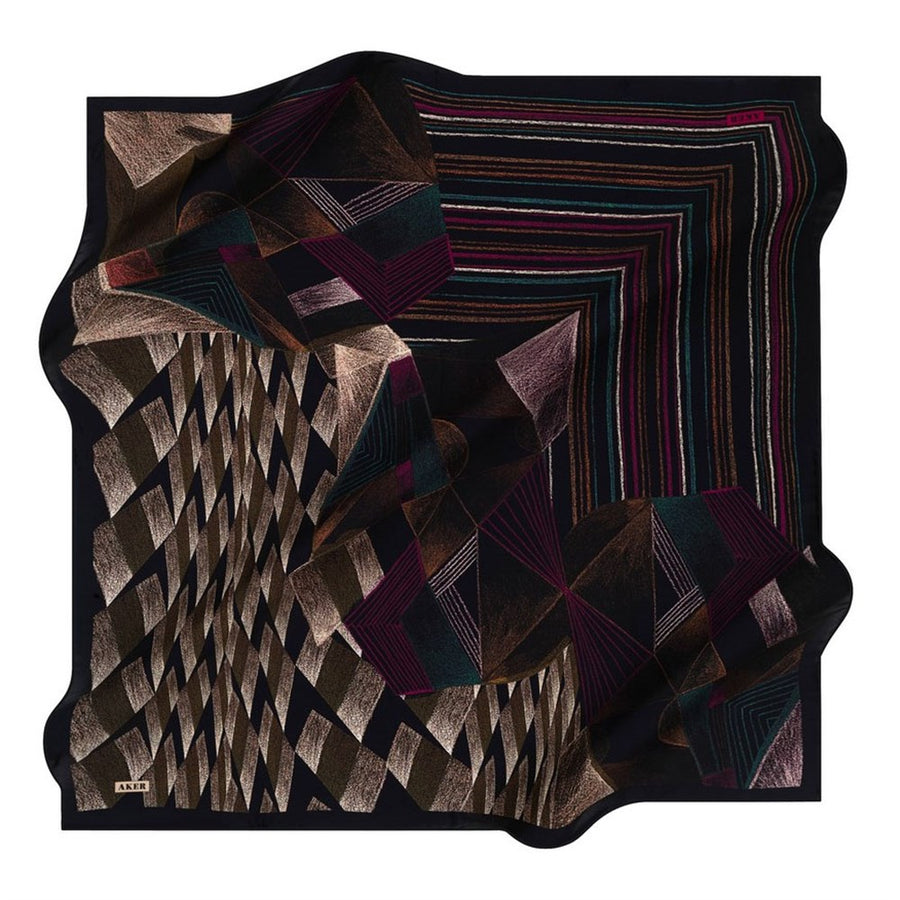 Geometry Artistic Silk Scarf #21