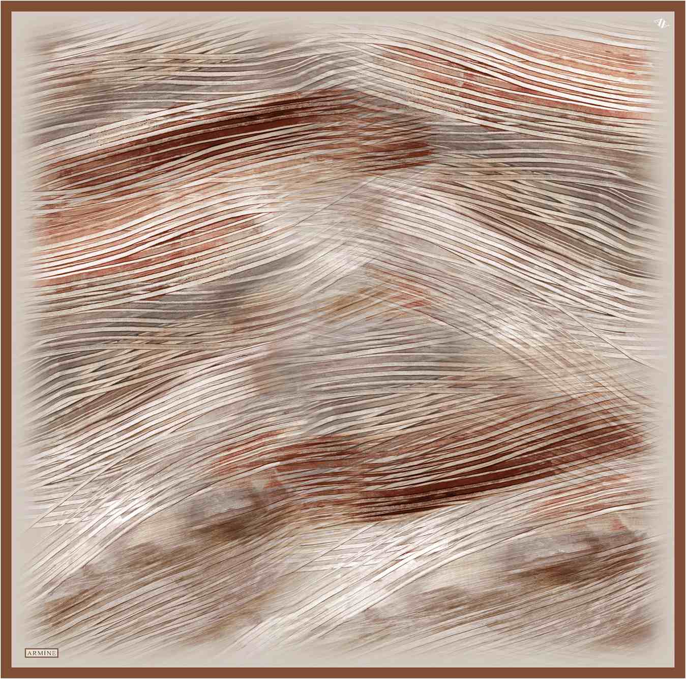 Armine Aquarius Abstract Silk Scarf #7 Silk Scarves Armine 