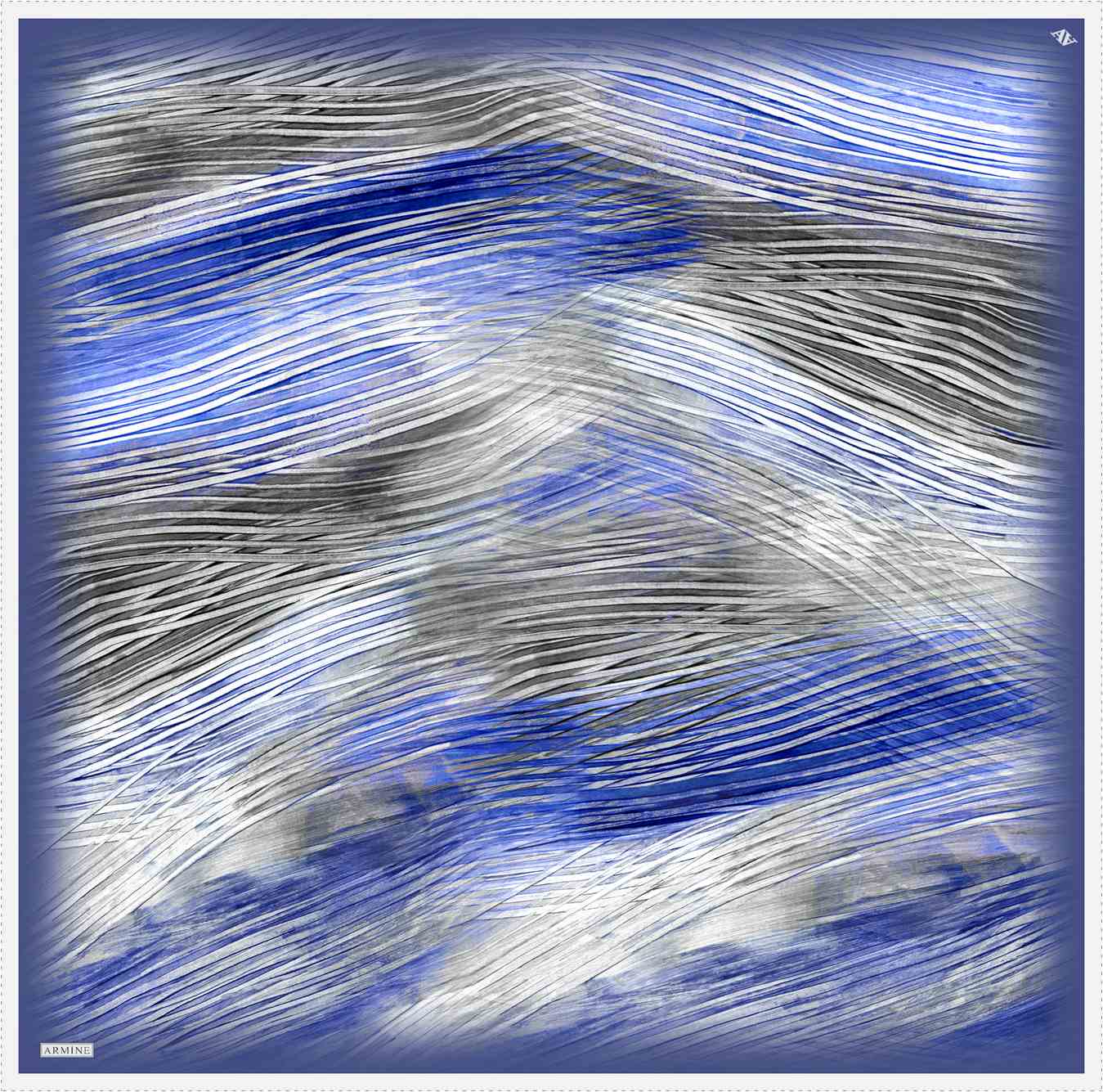 Armine Aquarius Abstract Silk Scarf #80 Silk Scarves Armine 