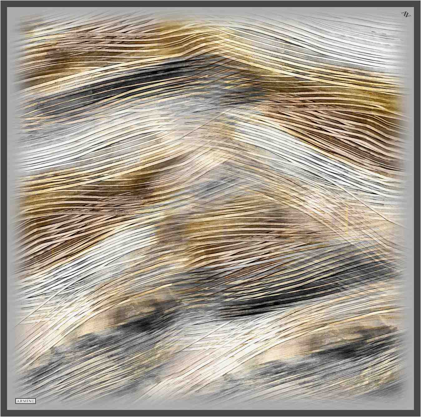 Armine Aquarius Abstract Silk Scarf #84 Silk Scarves Armine 