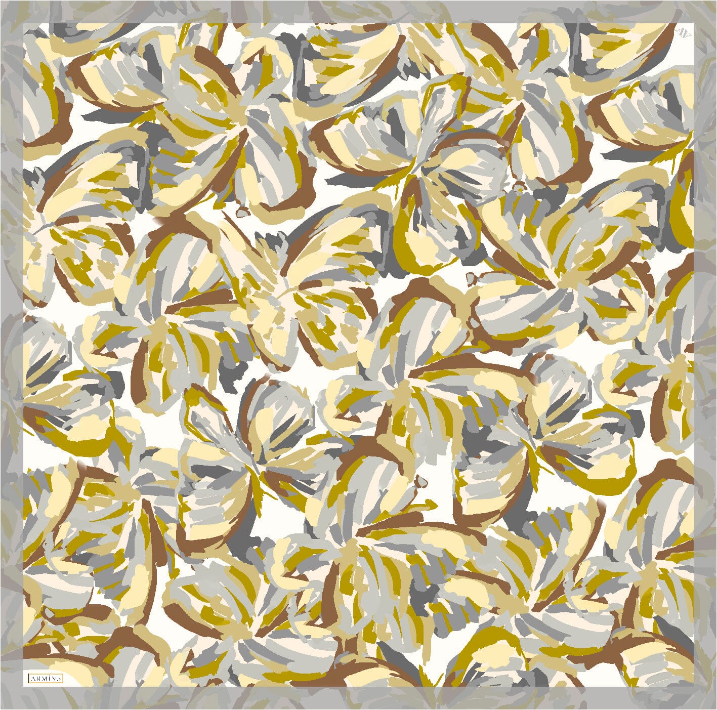 Armine Asher Floral Silk Scarf #36 Silk Scarves Armine 