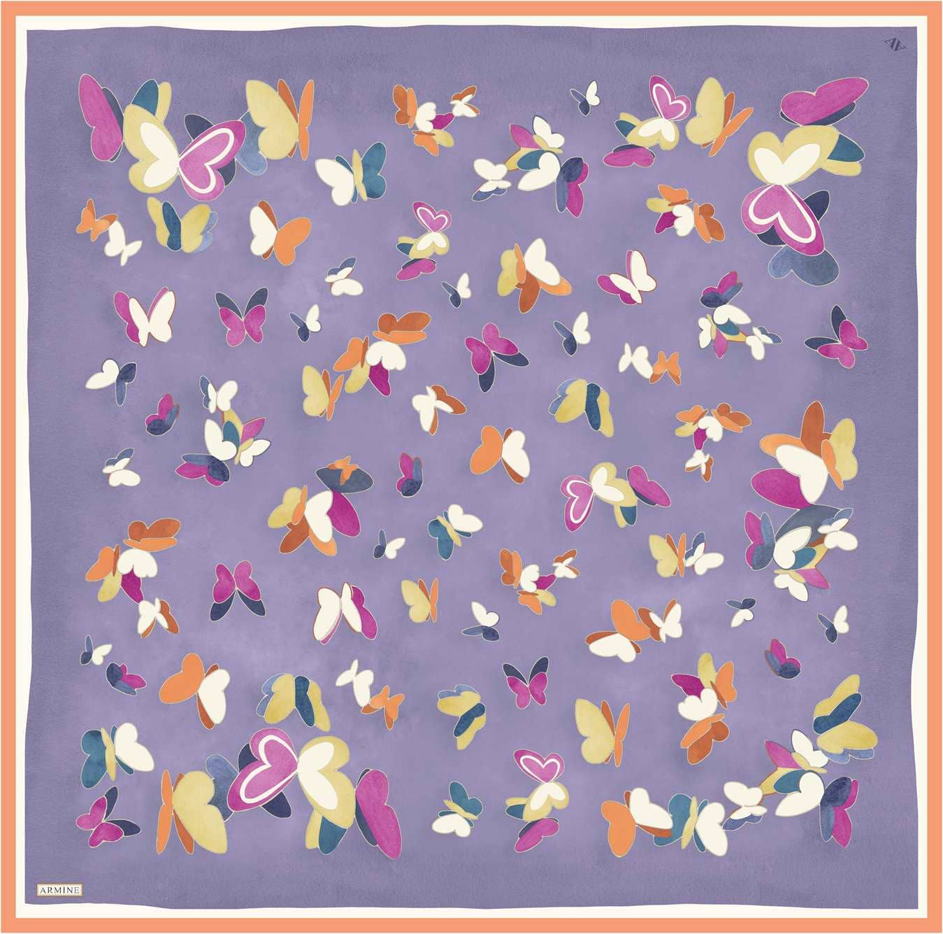 Armine Butterfly Print Silk Scarf #31 Silk Scarves Armine 