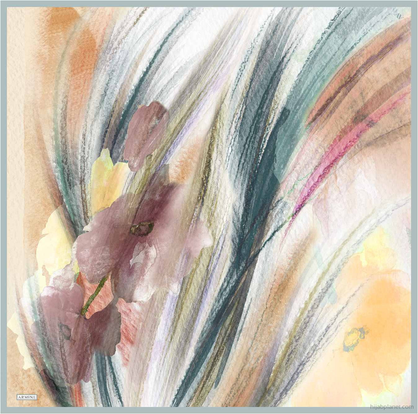 Armine Debussy Abstract Silk Scarf #34 Silk Scarves Armine 