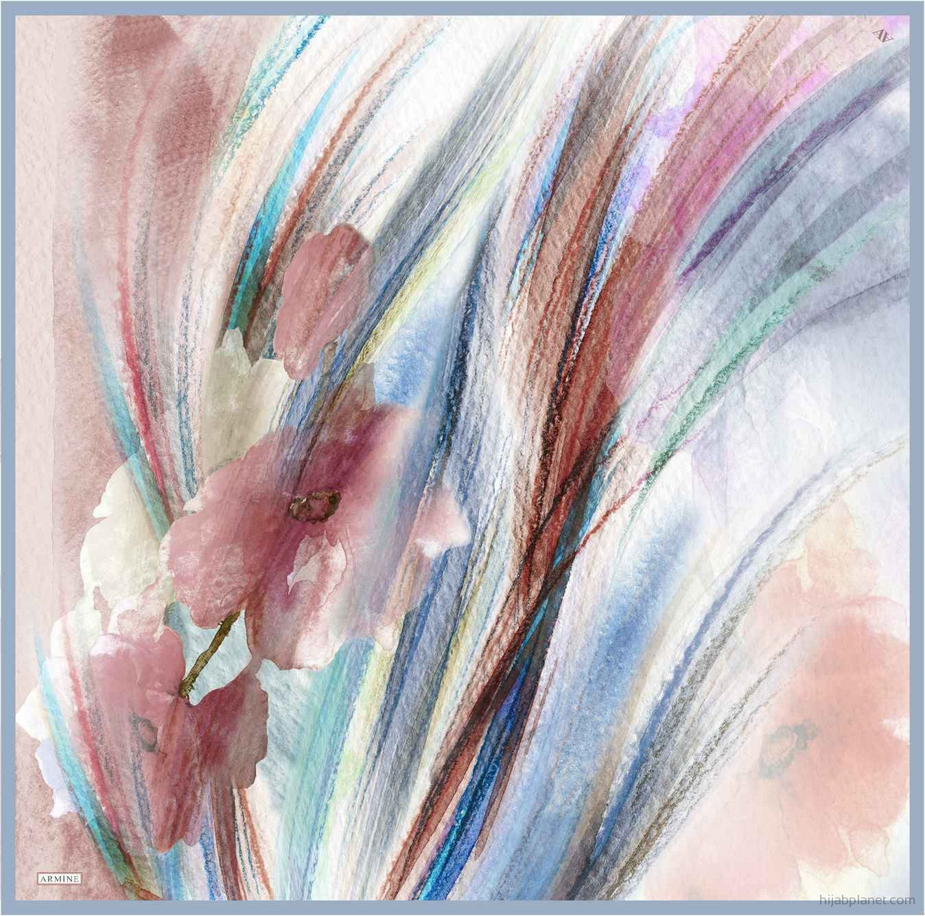 Armine Debussy Abstract Silk Scarf #35 Silk Scarves Armine 