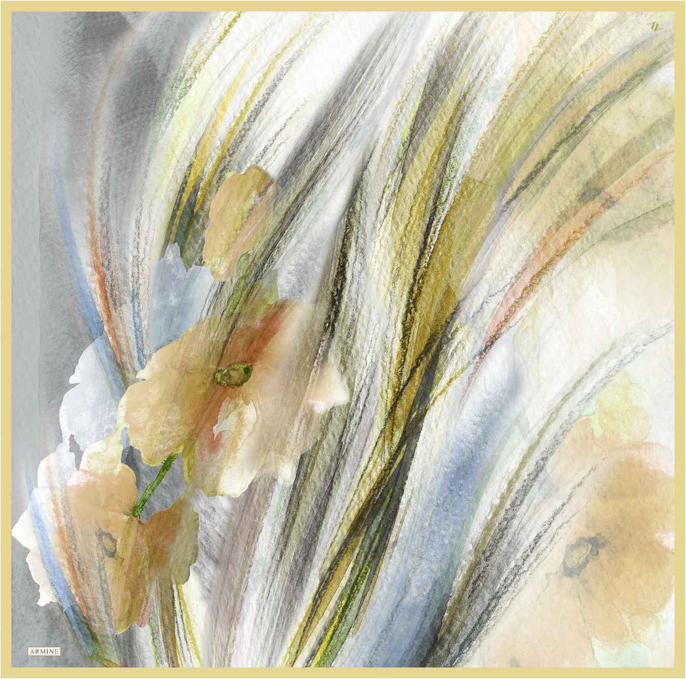 Armine Debussy Abstract Silk Scarf #36 Silk Scarves Armine 