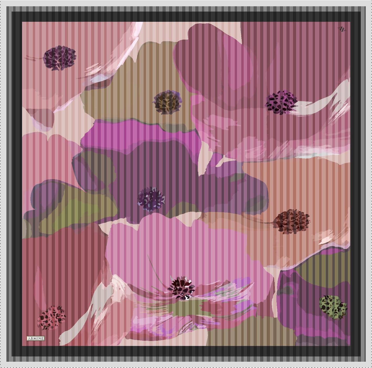 Armine Desiree Floral Silk Scarf #36 Silk Scarves Armine 