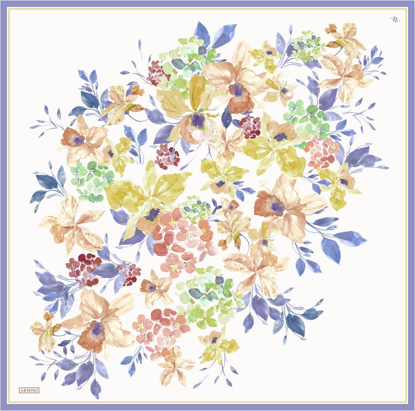 Armine Fior Floral Silk Scarf #3 Silk Scarves Armine 