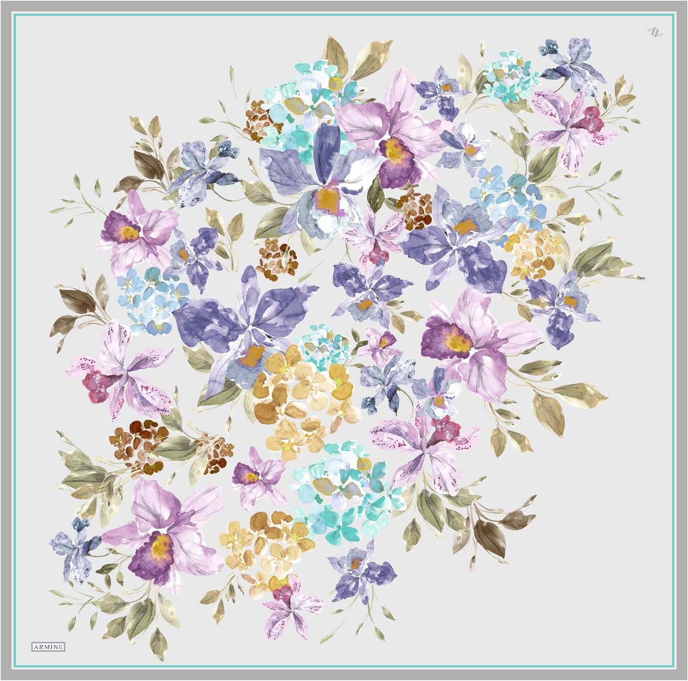 Armine Fior Floral Silk Scarf #31 Silk Scarves Armine 