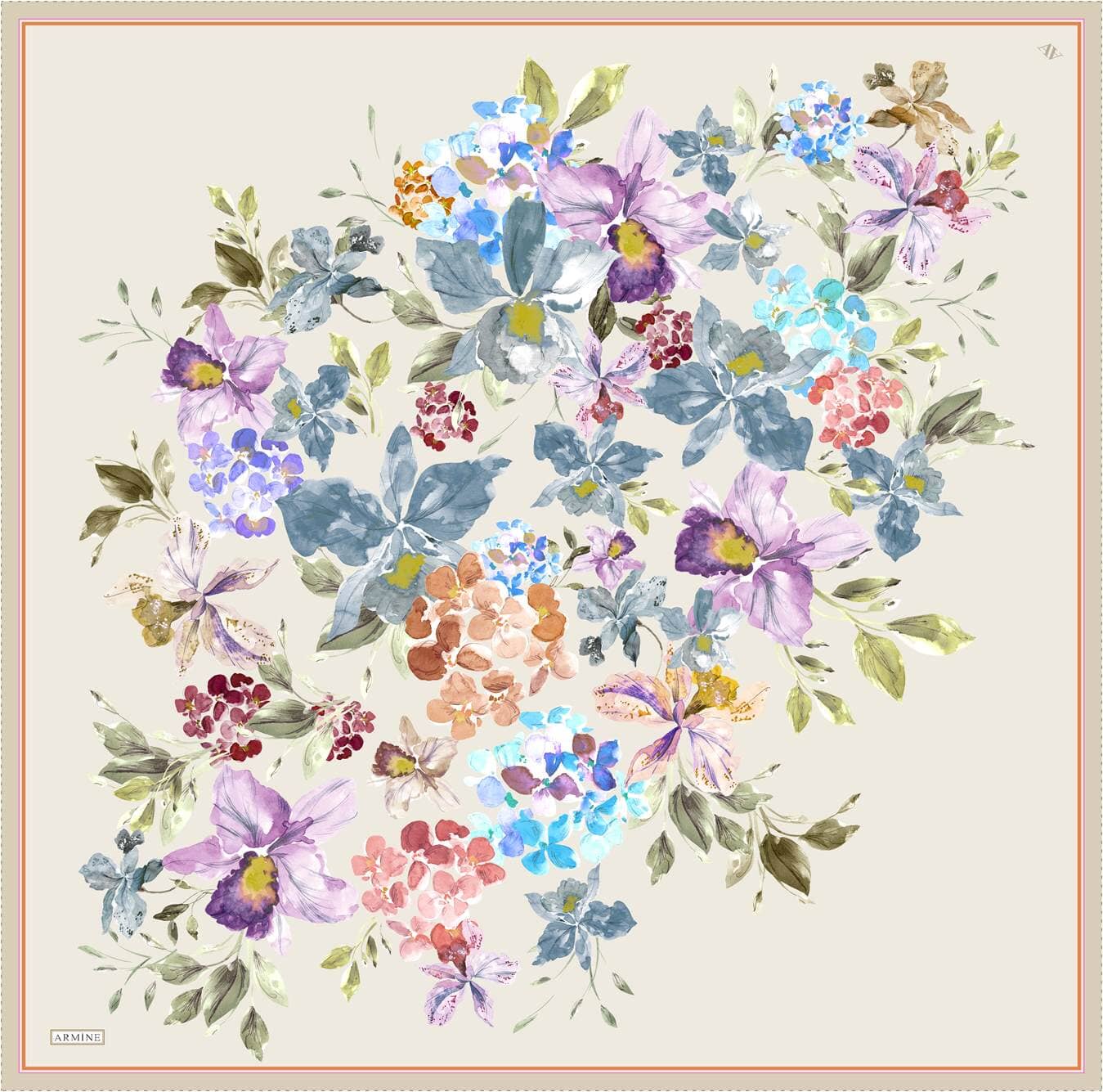Armine Fior Floral Silk Scarf #34 Silk Scarves Armine 