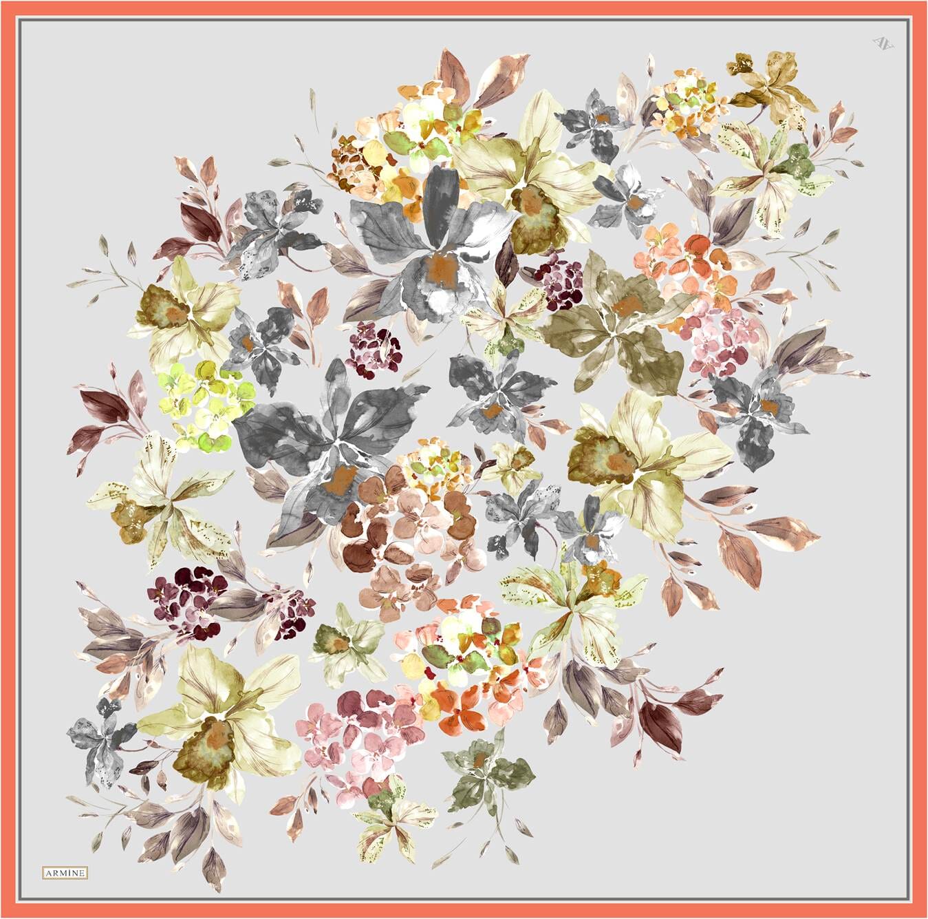 Armine Fior Floral Silk Scarf #35 Silk Scarves Armine 
